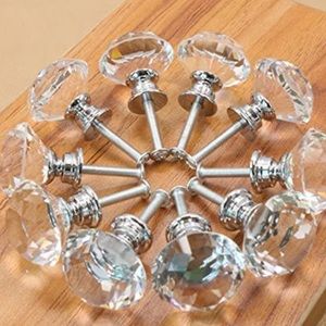 Princess Crystal Glass Diamond Cabinet Kno…